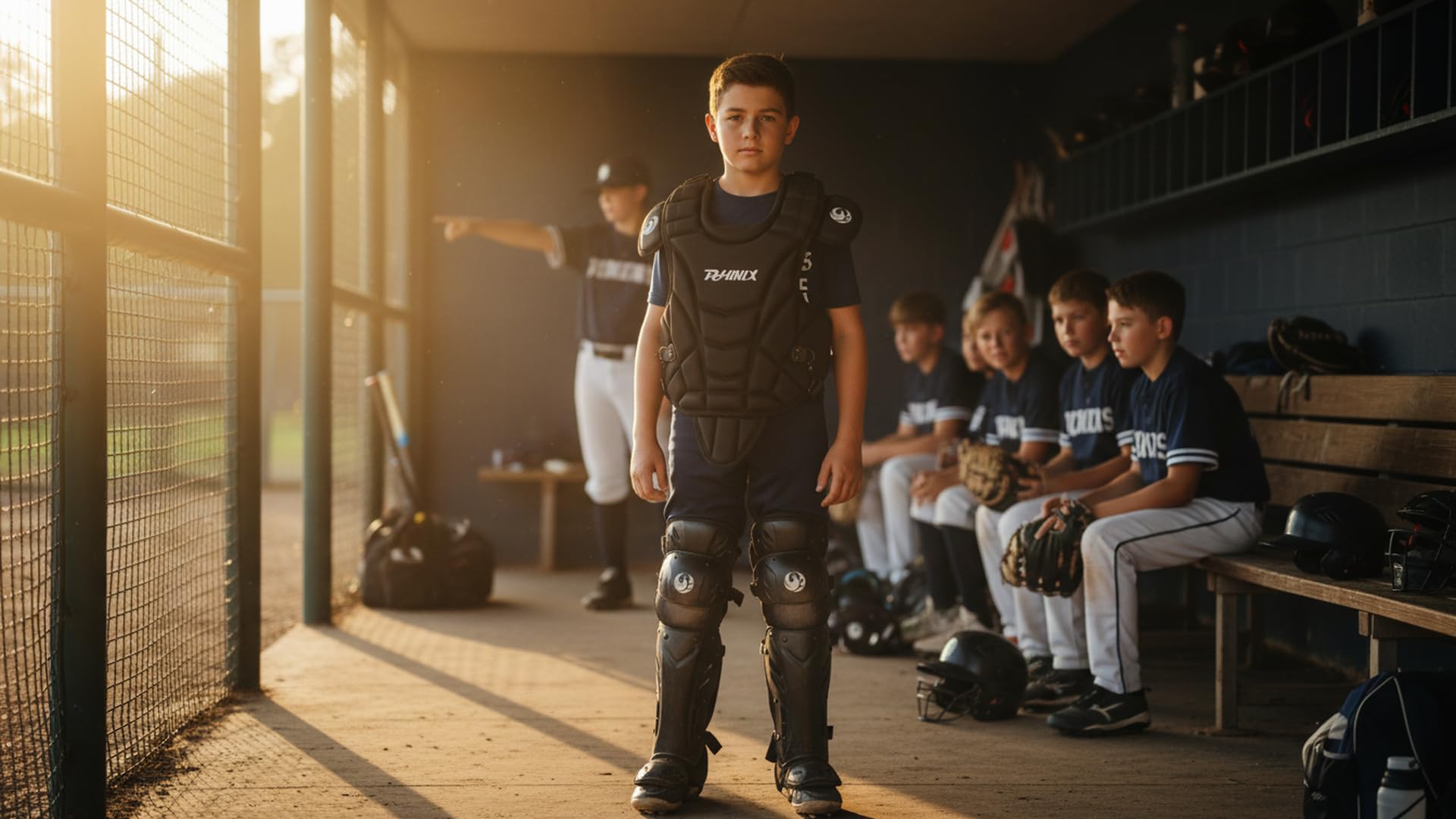 PHINIX 14" Catcher Gear Chest Protector and Leg Guards,Recommended for Youth 9-12 - Image 7