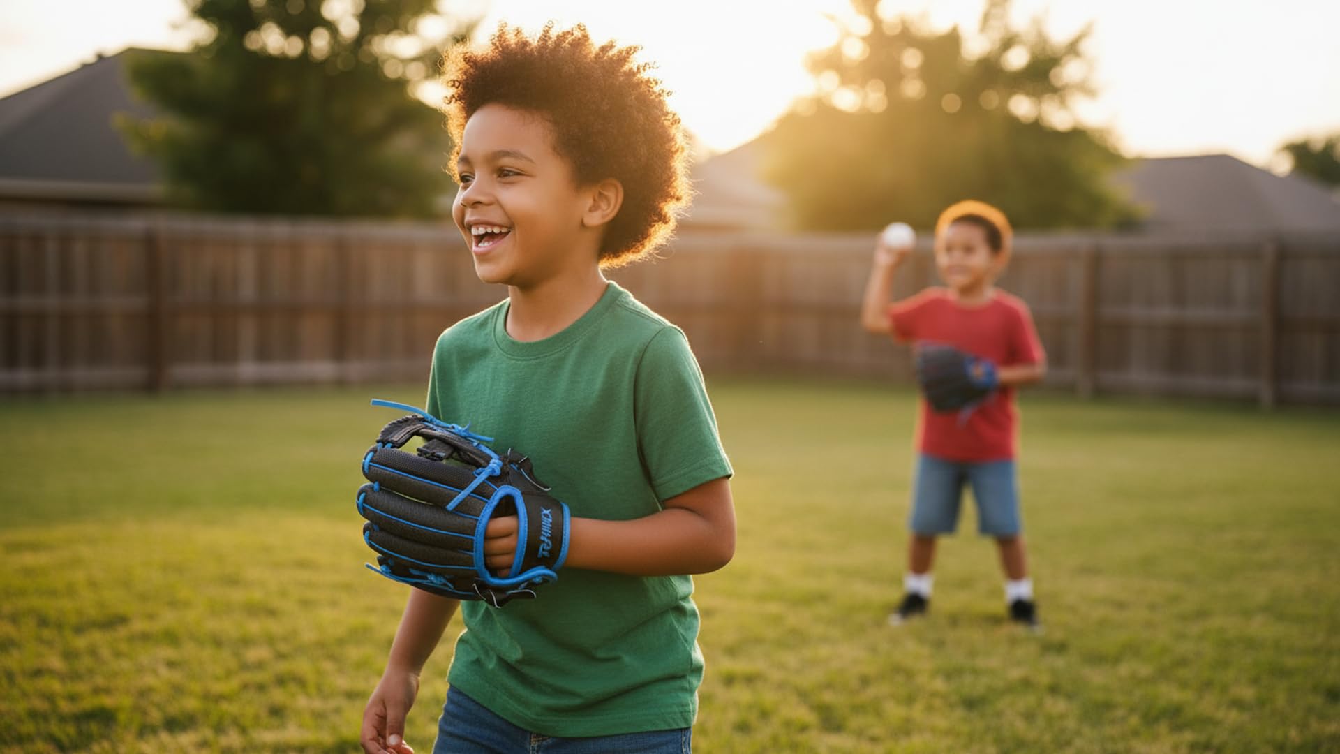 PHINIX Baseball Glove Tee Ball Mitts for Kids Play & Training 8.5" - Image 5