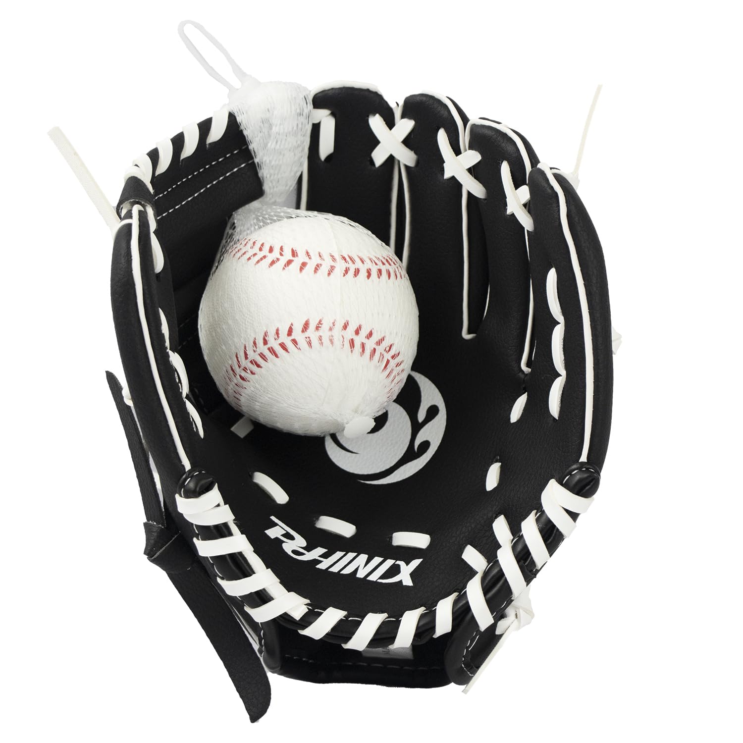 PHINIX Baseball Glove Tee Ball Mitts with Soft Ball for Kids Play & Training 8.5"-10" - Image 3