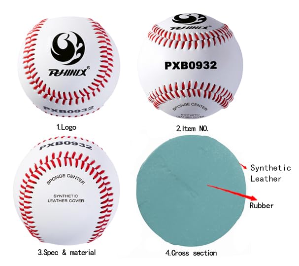 PHINIX Soft Cushioned Baseball Safety Baseball for Indoor and Outdoor Training - Image 5